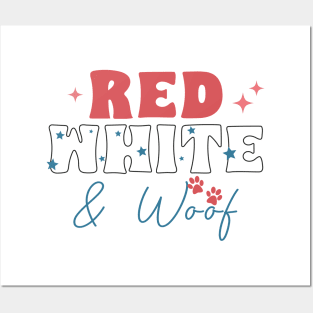 Red White And Woof  4th of July Posters and Art